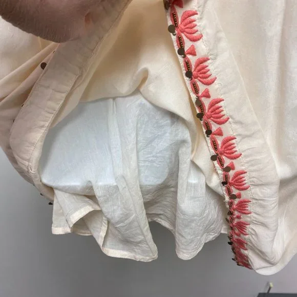 LulaSoul Boho Midi Dress Embroidered Beaded Resort Wear size Small‎ - Picture 9 of 11